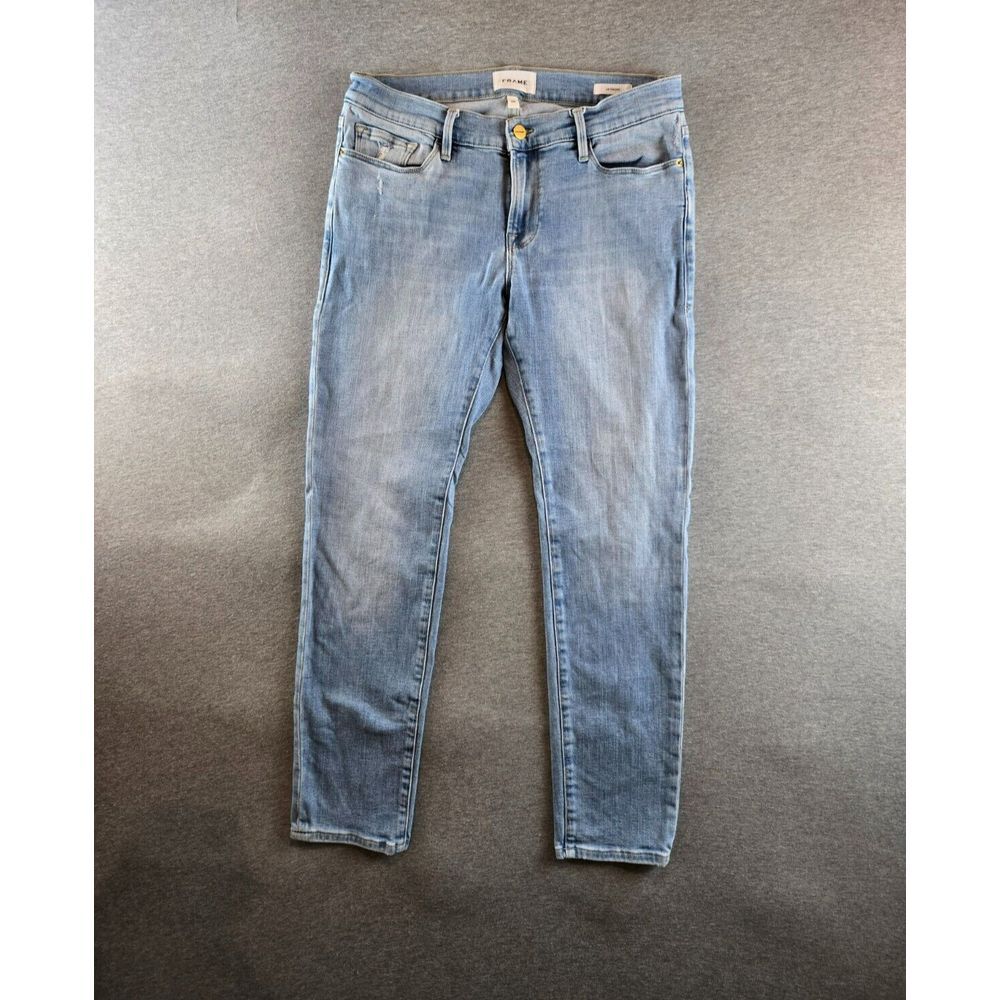 FRAME Jeans Womens 28 Le Garcon‎ Straight Leg Medium Wash Daphne Blue Denim
